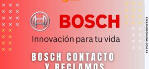 bosch contacto y reclamos