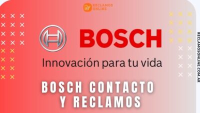 bosch contacto y reclamos